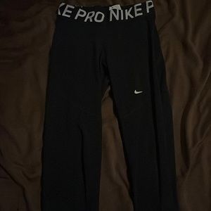 Nike pro leggings, mesh sections, athletic wear